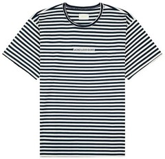 Aime Leon Dore ALD Striped Tee Beach T-Shirt SS25 Queens Navy Blaze Mens Size XL