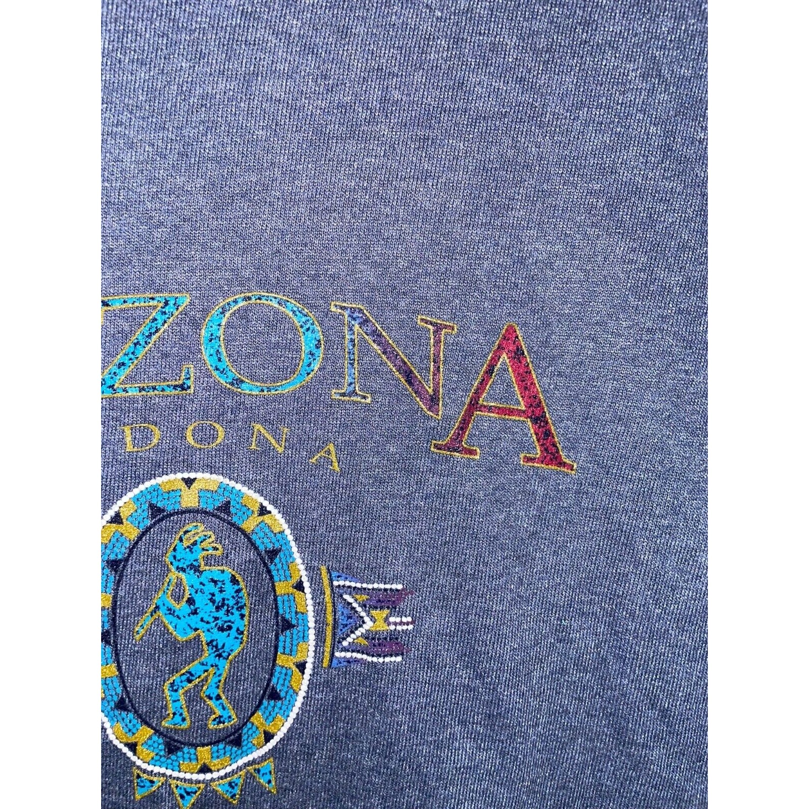 Vintage Sedona Shirt Blue AZ Arizona Native Graphic Tee USA Made 90s VTG Large gallery