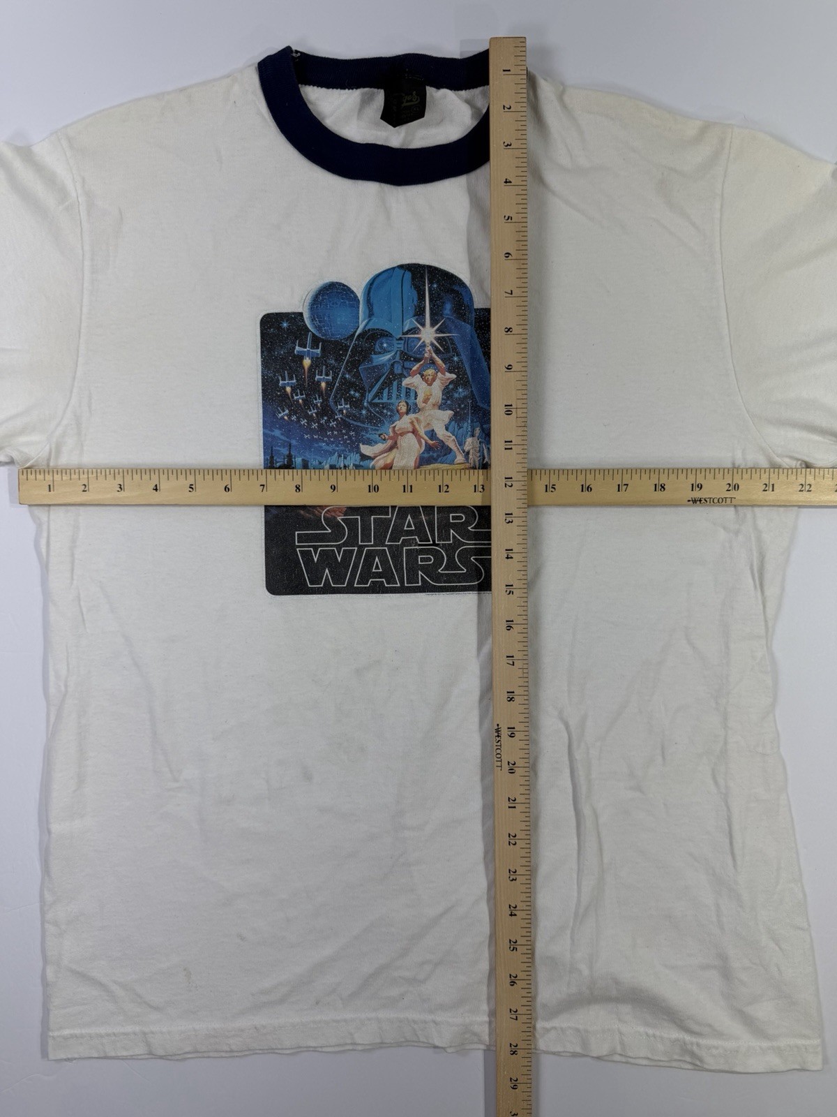 Vintage 70s Star Wars Ringer T Shirt XL 1977 Movie Promo Graphic Tee gallery