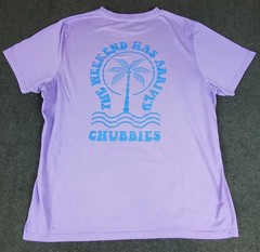 Chubbies The Weekend Has Arrived T-Shirt Size 2XL Graphic Beach Purple Tee
