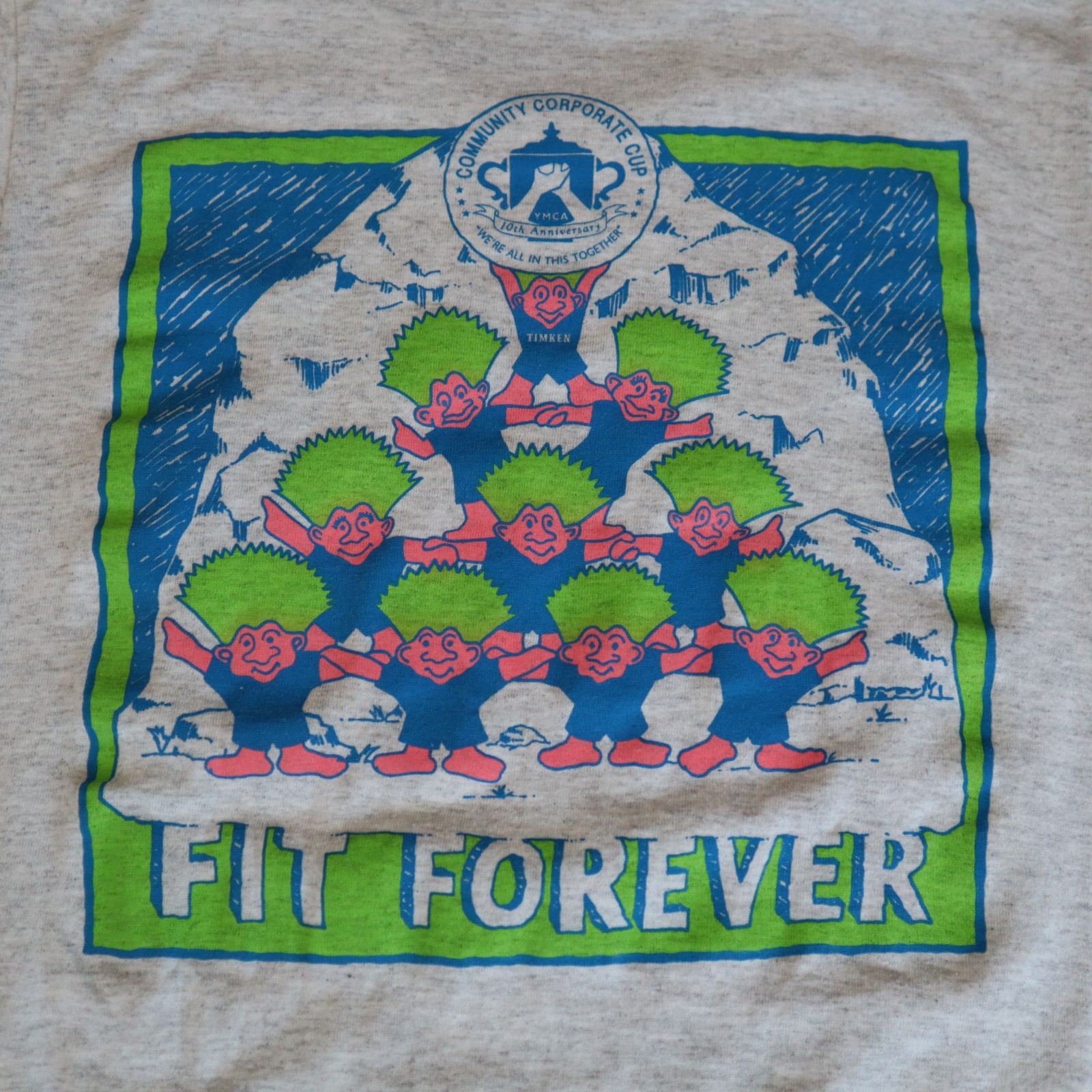Vintage 90s Exercise T-Shirt Single Stitch Trolls 10 Commandments Large Fit gallery