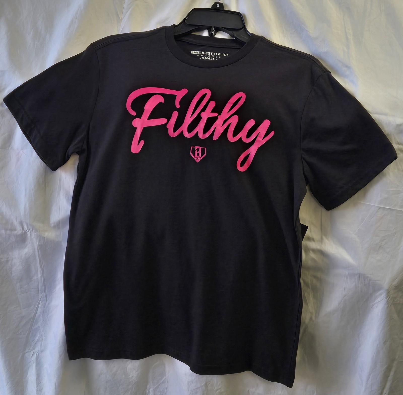 *NEW* BL101 Baseball Lifestyle 101 Size: Adult Small Black and Pink Filthy Shirt gallery
