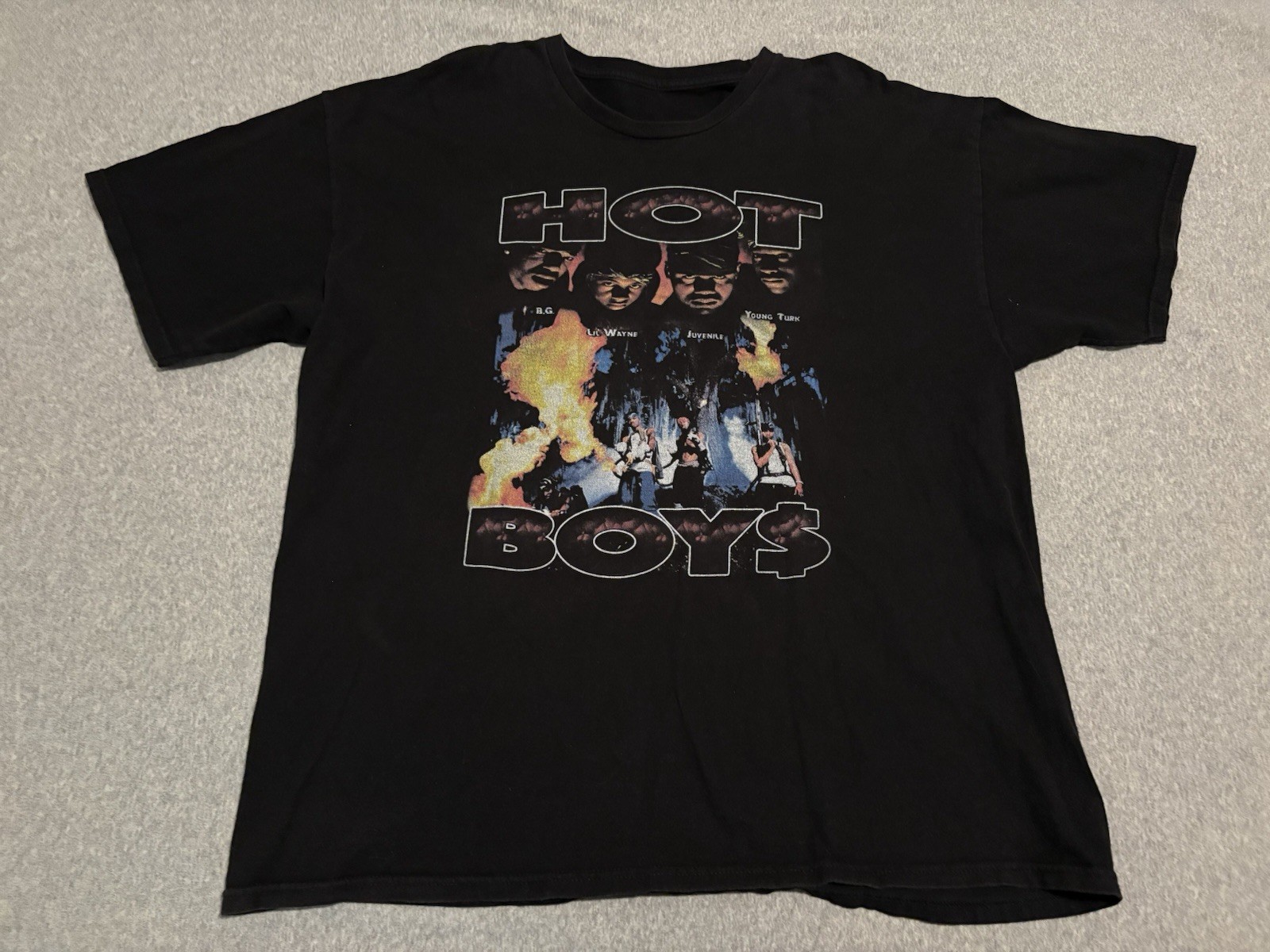 Vintage Hot Boys Rap Tee T-Shirt Lil Wayne Juvenile Young Turk BG