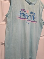 VTG Florida Beach Penguins Distressed Tank Top Mens L Tee-Jays Single Stitch USA