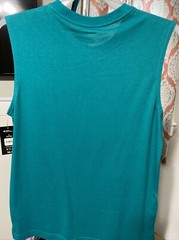ATHLETIC WORKS DRIWORKS COOL TURQUOISE TRI BLEND MUSCLE Tank Sz S (34-36)*