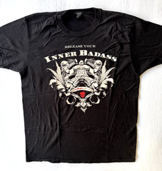 Release Your Inner Badass T-Shirt Black L Pre-Shrunk 100% Ringspun Cotton Tultex