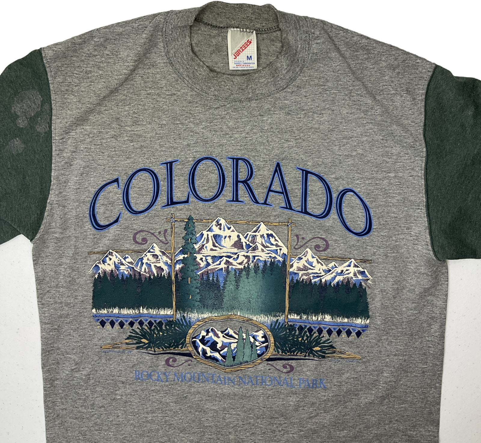 Vintage 90s Colorado Shirt Sz M Rocky Mountain National Park Graphic Tee USA