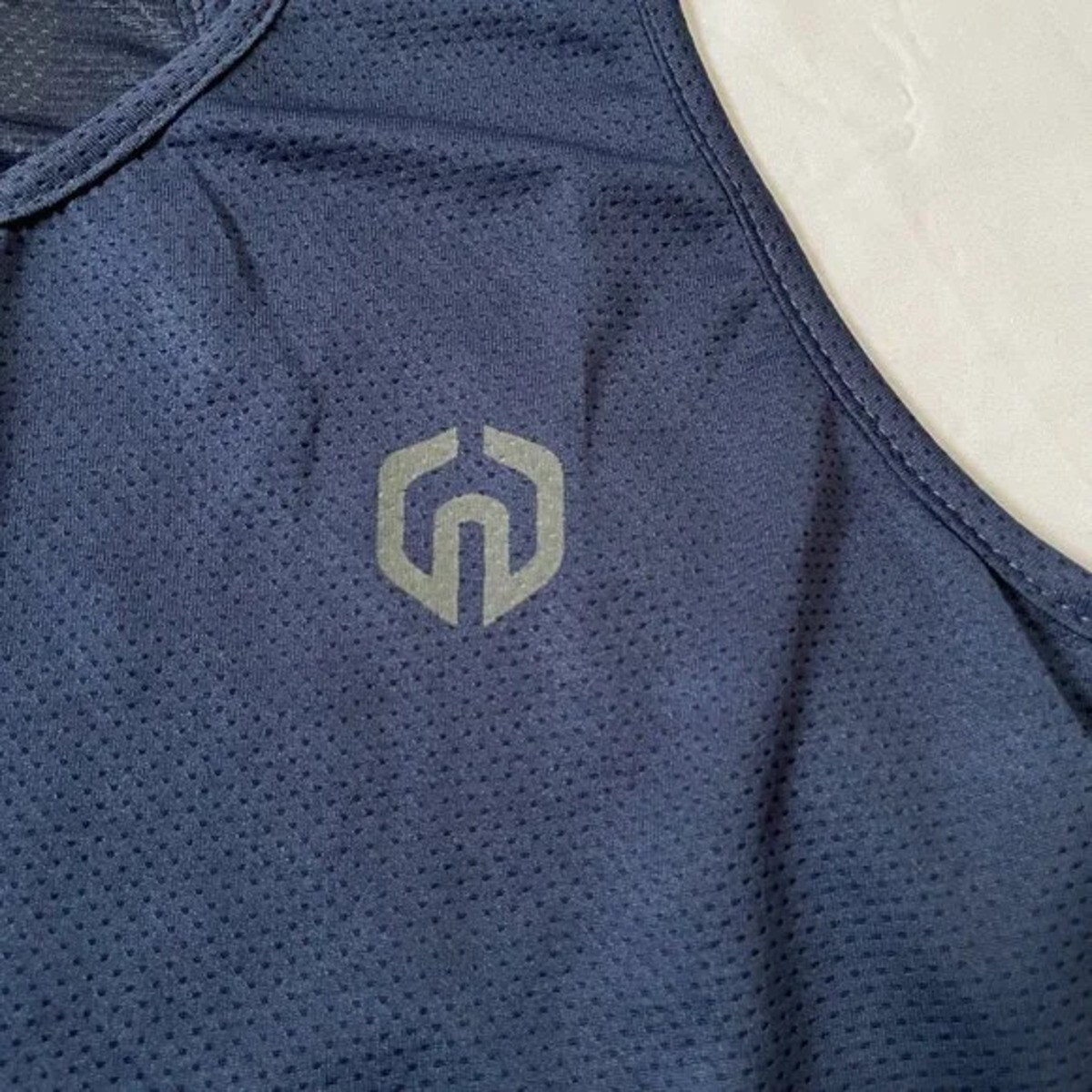 NELEUS 'Dry Fit Logo Muscle' Mesh Tank Top Men's S Gym Workout Exercise Navy NWT gallery