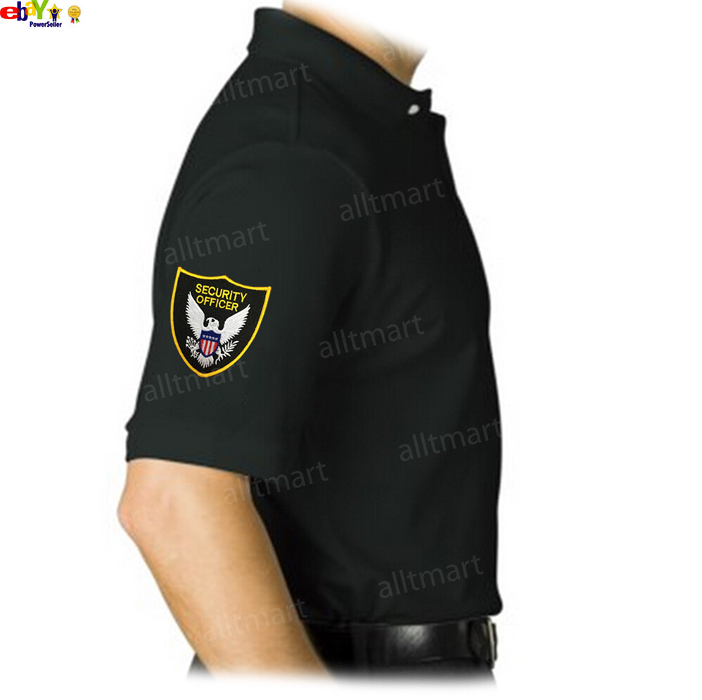MEN'S PRINTED SECURITY POLO T-SHIRT UNIFORM EMBROIDERY BADGE POLICE STAFF PARTY gallery
