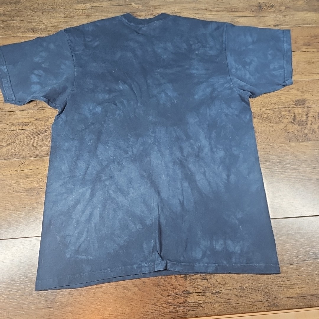Vintage The Mountain T Shirt Men's Medium Blue Dragon Wizard Leather Tag gallery