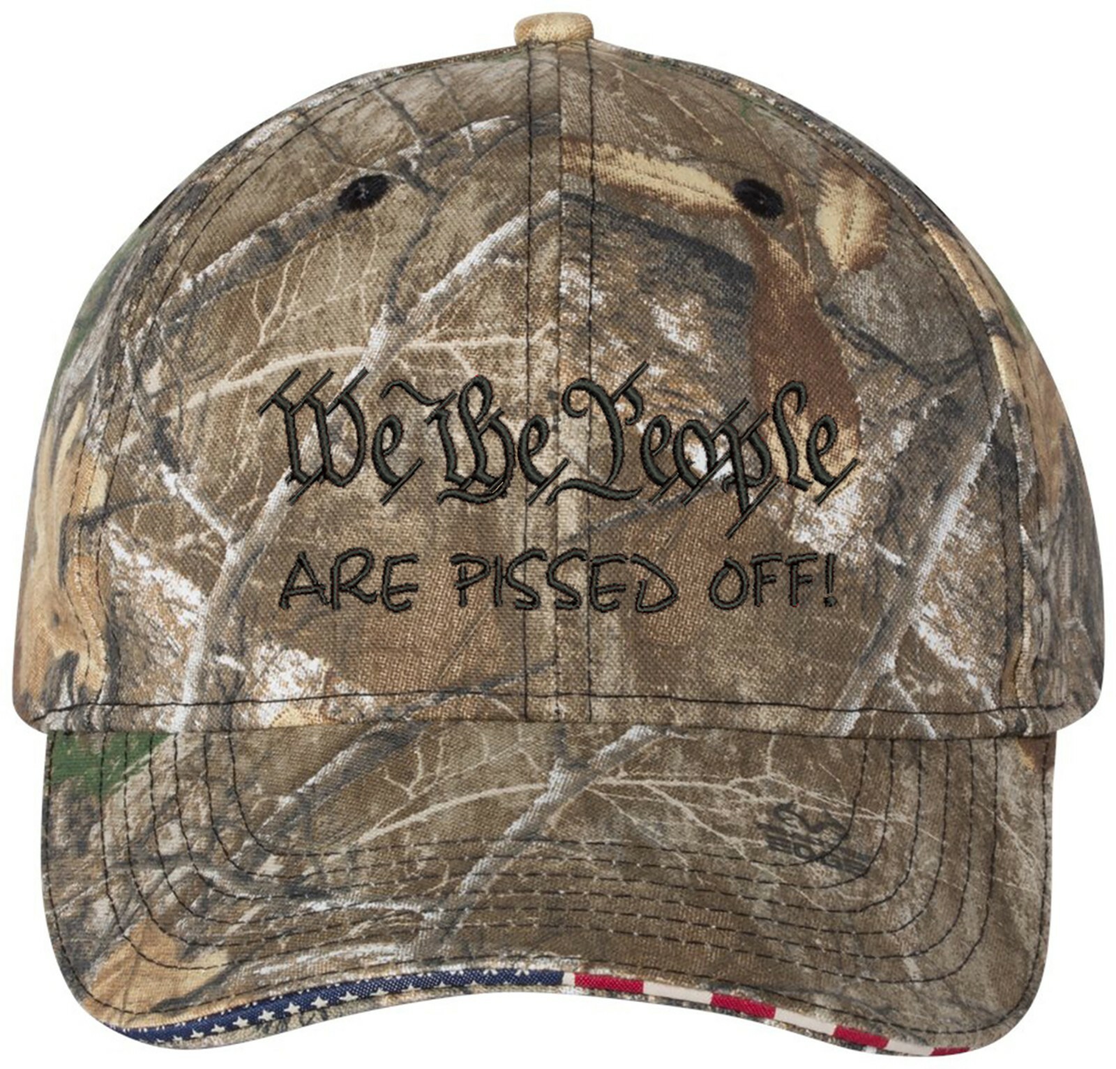 We the people are pissed off Embroidered Camo Structured One Size Fits All Hat gallery