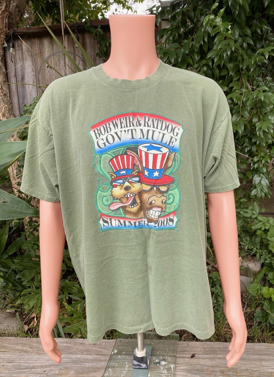 Grateful Dead Ratdog Bob Weir Govt Mule Summer 2008 Tour Shirt Size Extra Large