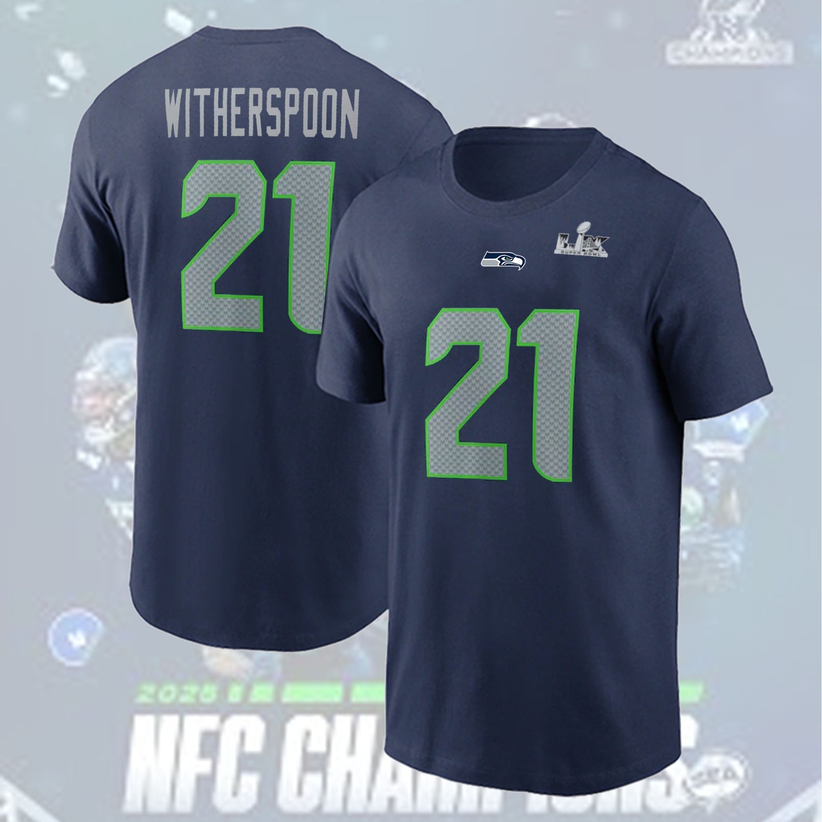 NEW ITEM! Seattle Sea.hawks Super Bowl LX Patch 2026 Name & Number Fan Gifts gallery