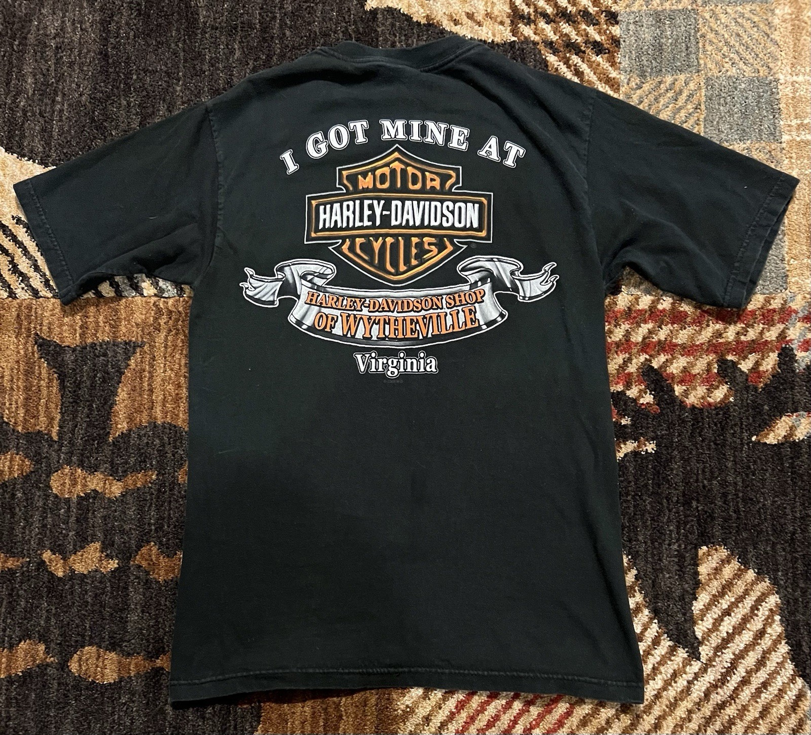 🔥VINTAGE HARLEY DAVIDSON MOTORCYCLES T-SHIRT SMALL PUMPING IRON USA MADE gallery