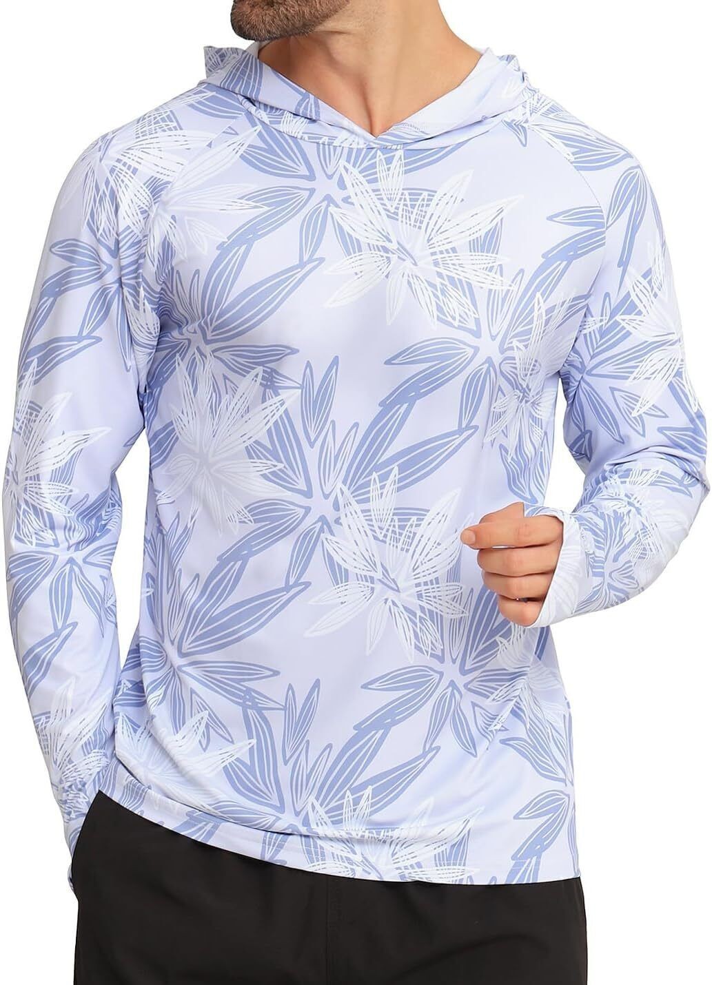 Men's UPF 50+ Sun Protection Hoodie Shirt Rash Guard Shirt UV Fishing Outdoor gallery