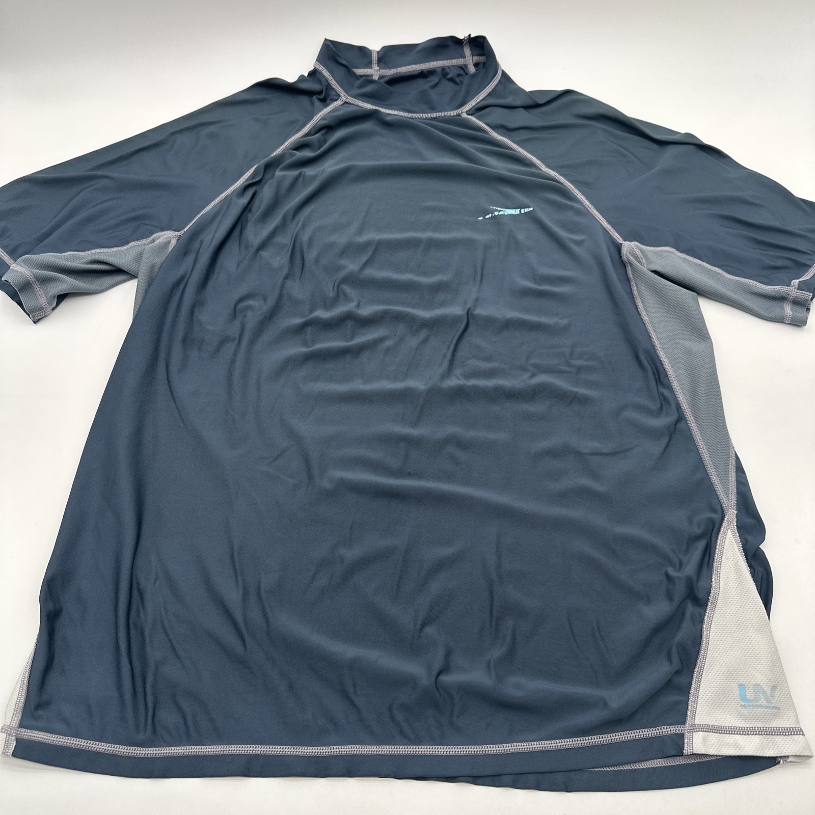 Speedo T-Shirt Men Mediun Gray Logo High Neck..#28197 gallery
