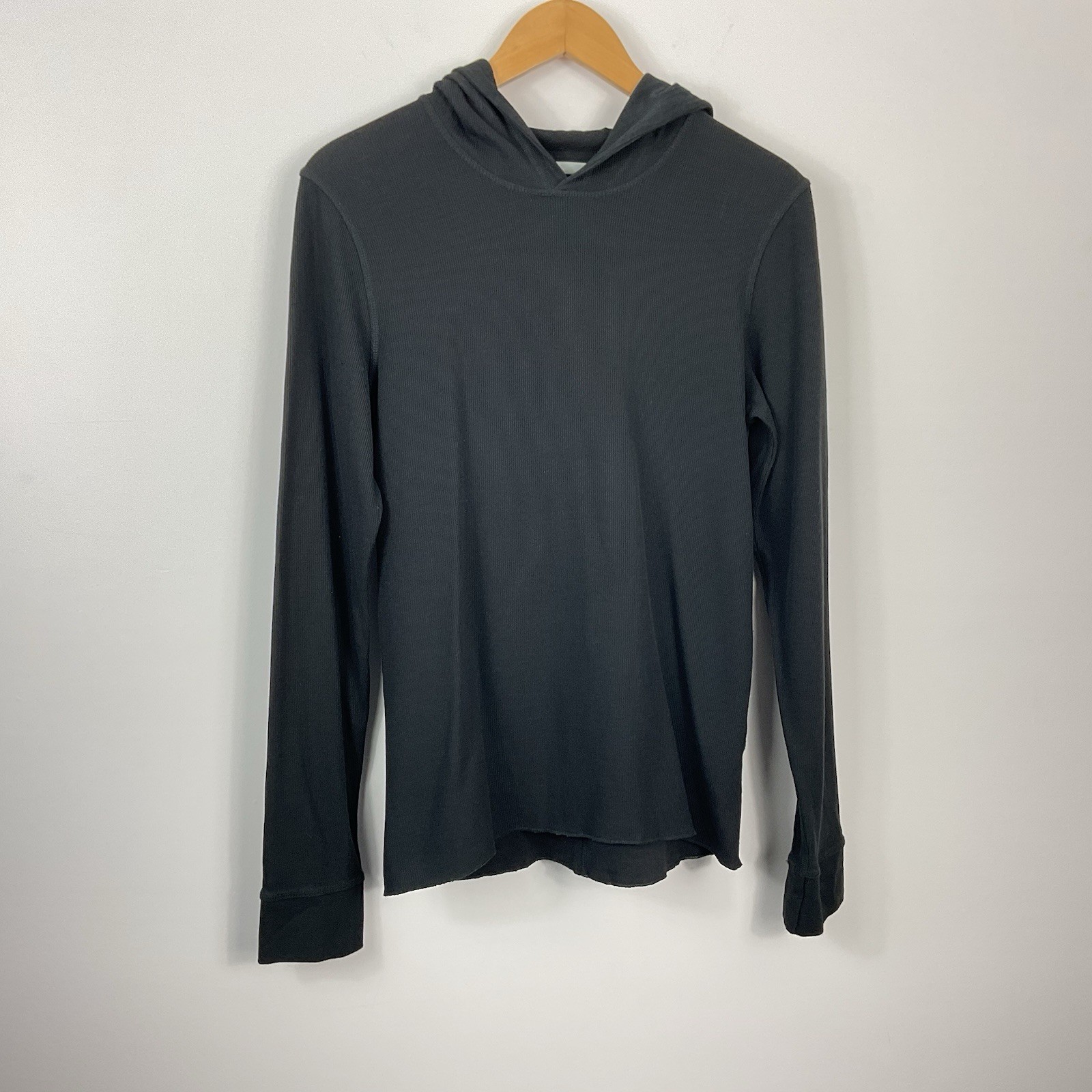 Vince Waffle Knit Thermal Hooded Shirt Men’s Size Medium gallery