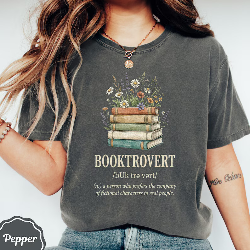 Booktrovert Definition Book Lover Comfort Tee