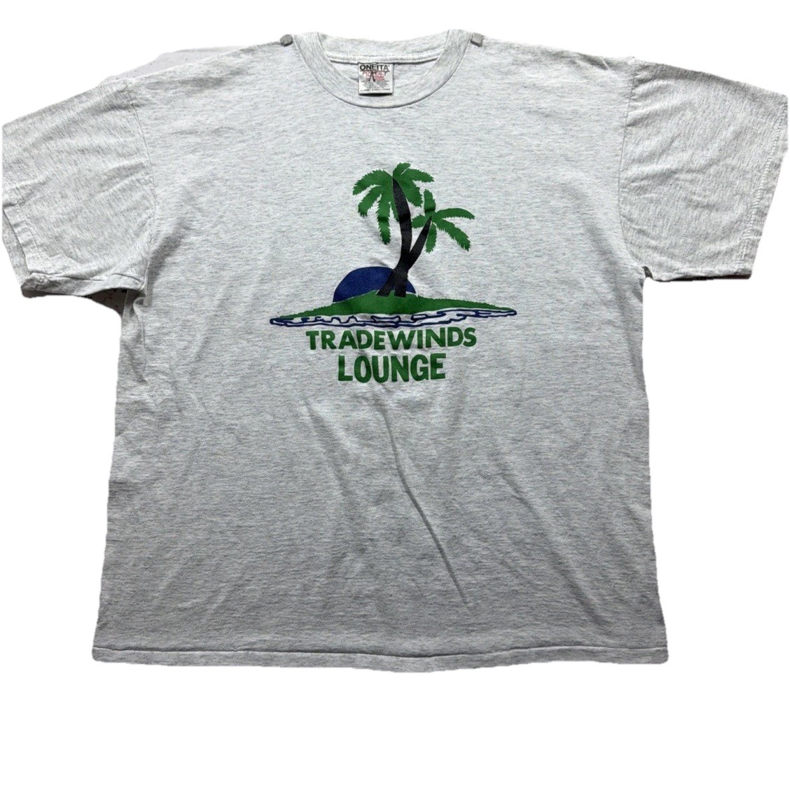 Vintage Tradewinds Lounge Gray Oneida Graphic T Shirt Men’s XL