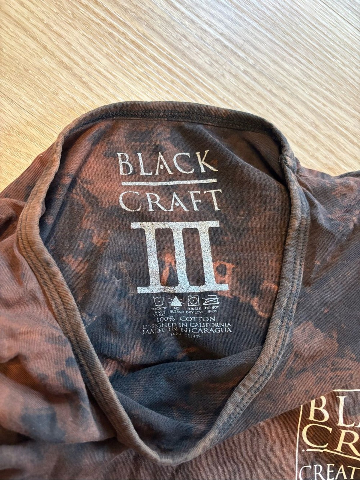 Blackcraft Cult Men’s L Acid Wash Short Sleeve Distressed Graphic T Shirt Goth gallery
