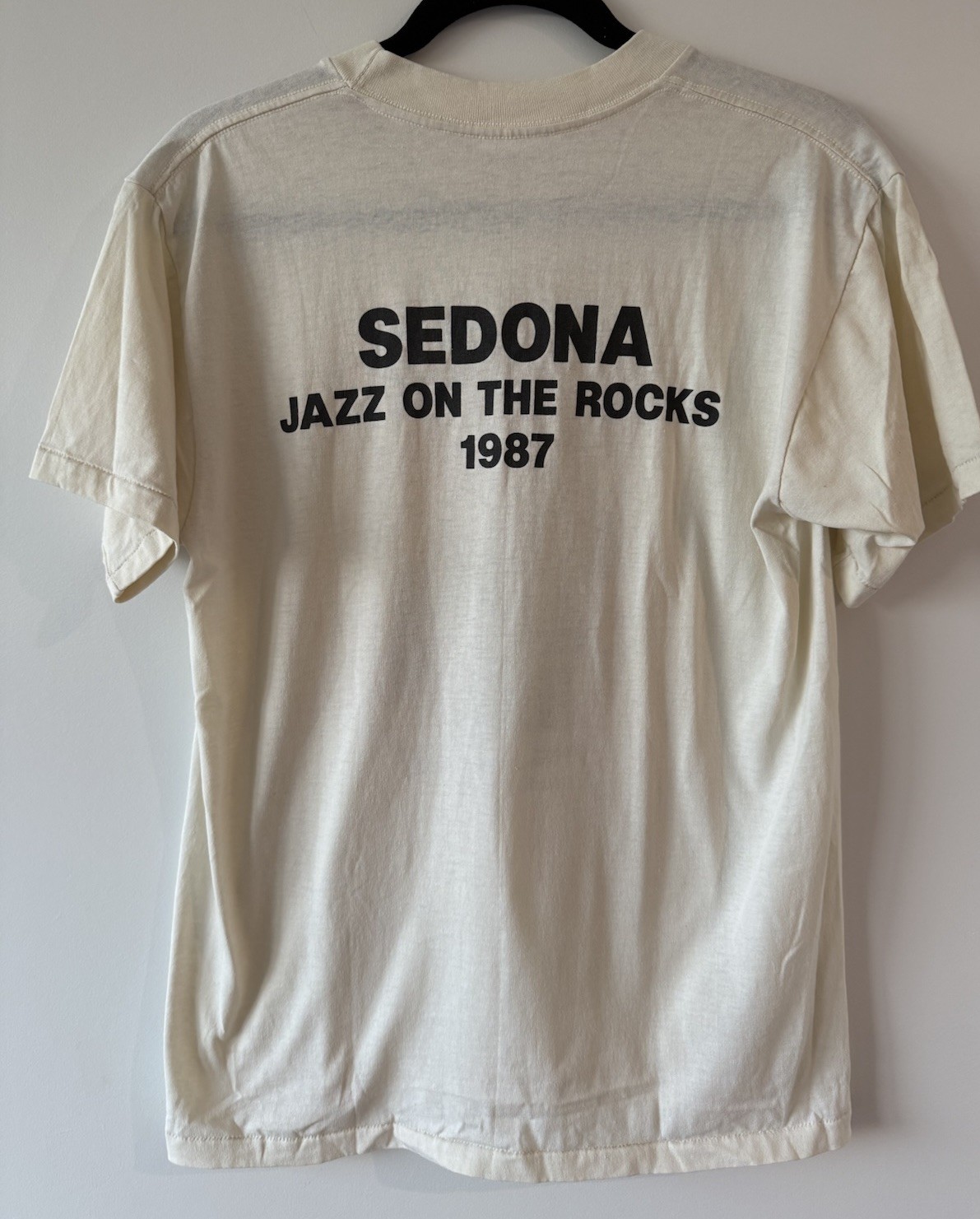 VINTAGE 1987 Sedona Jazz On The Rocks Double Sided Retro Arizona T-Shirt - Large gallery