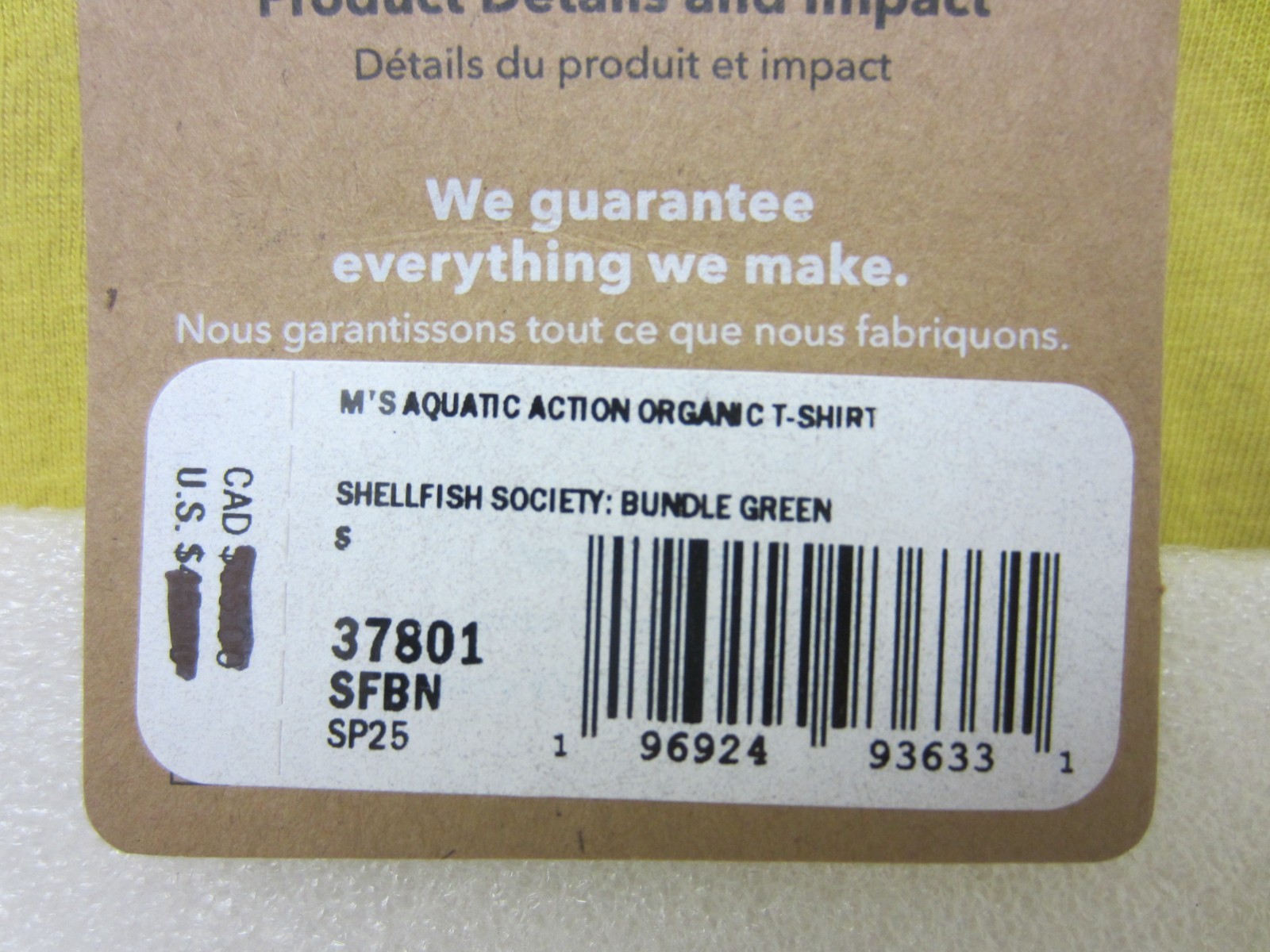 New $45 Patagonia 37801 Aquatic Action Organic T-shirt, Shellfish Society, S gallery
