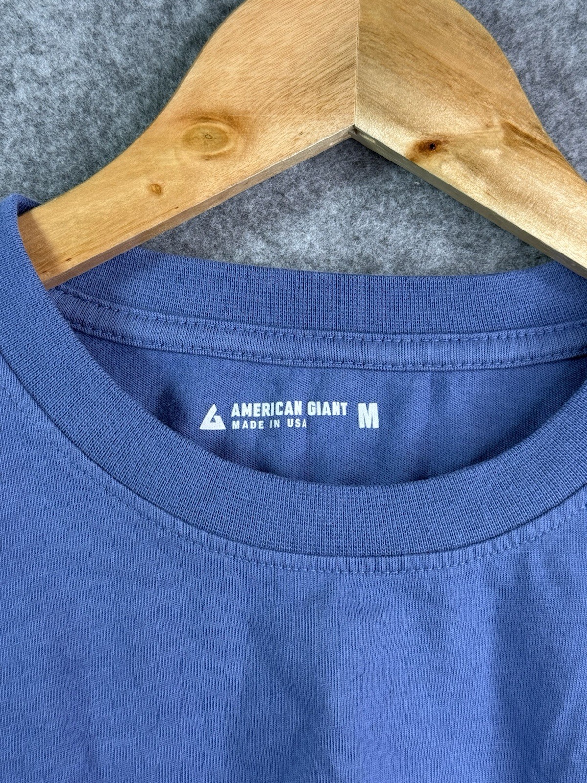 American Giant Midweight Crew Neck T Shirt Moonlight Blue Men’s Medium USA Made gallery