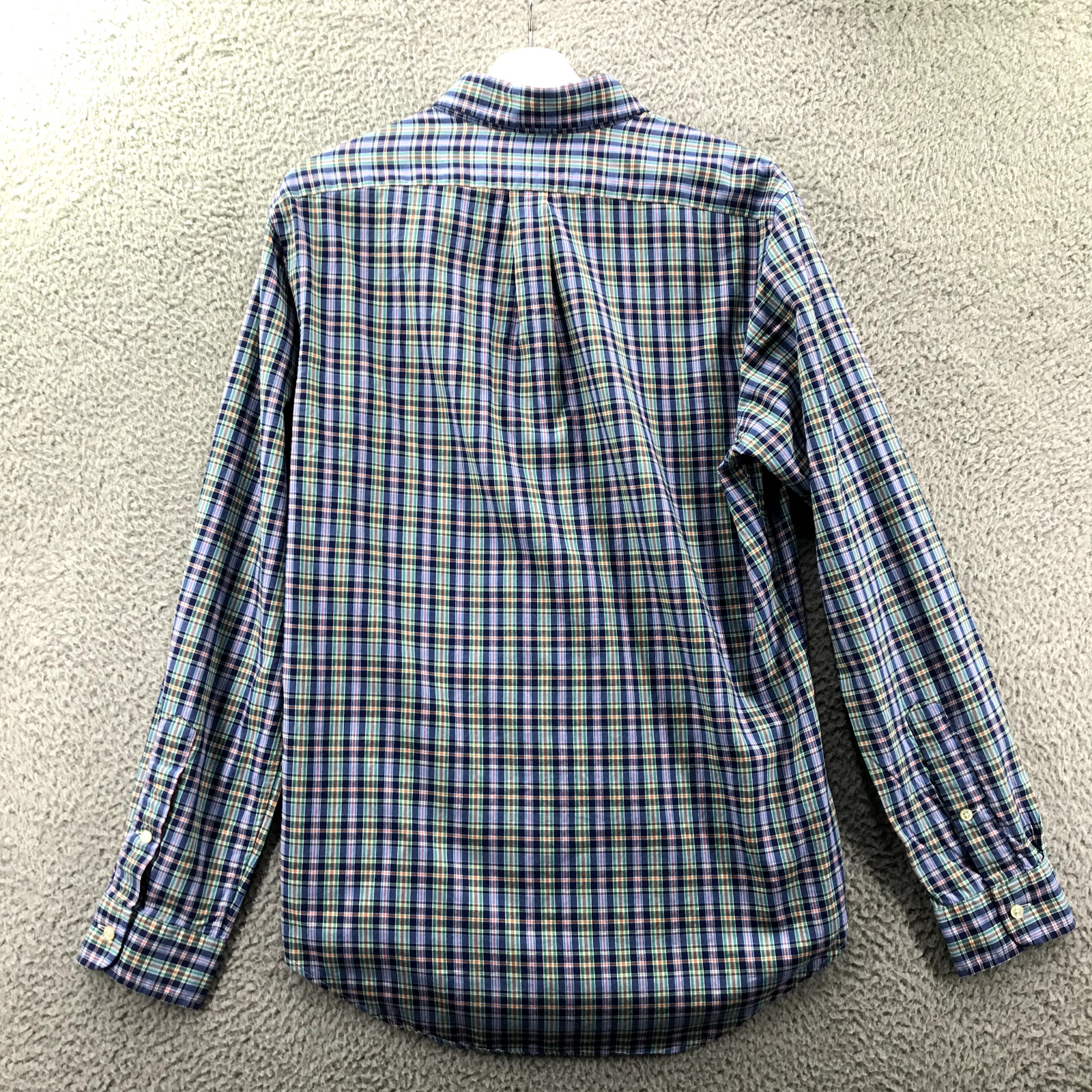 RALPH LAUREN Shirt Mens MEDIUM Slim Fit Multicolor Plaid Long Sleeve Button Up gallery