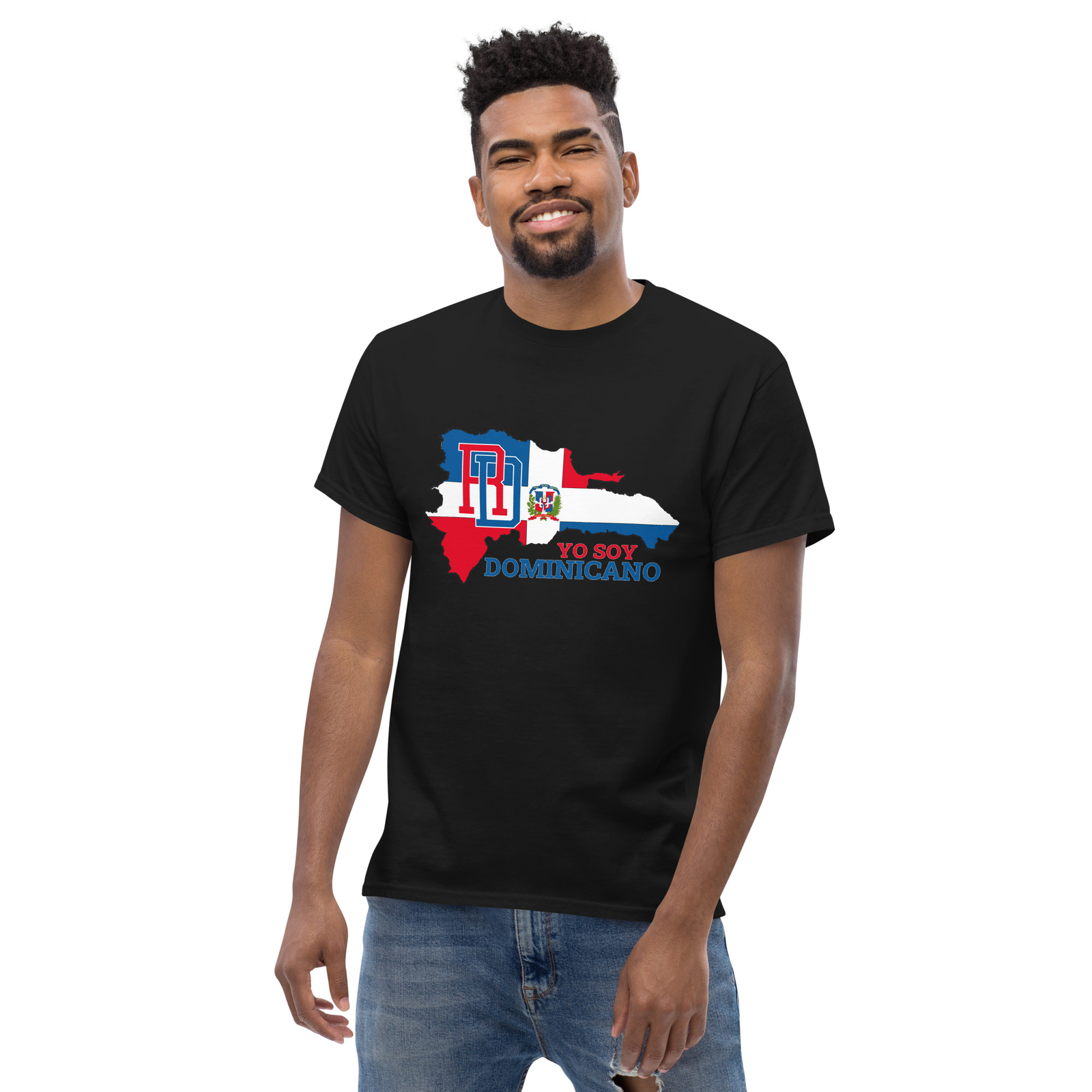 Men's classic tee T-SHIRT CON BANDERA Y MAPA RD REPÚBLICA DOMINICANA gallery
