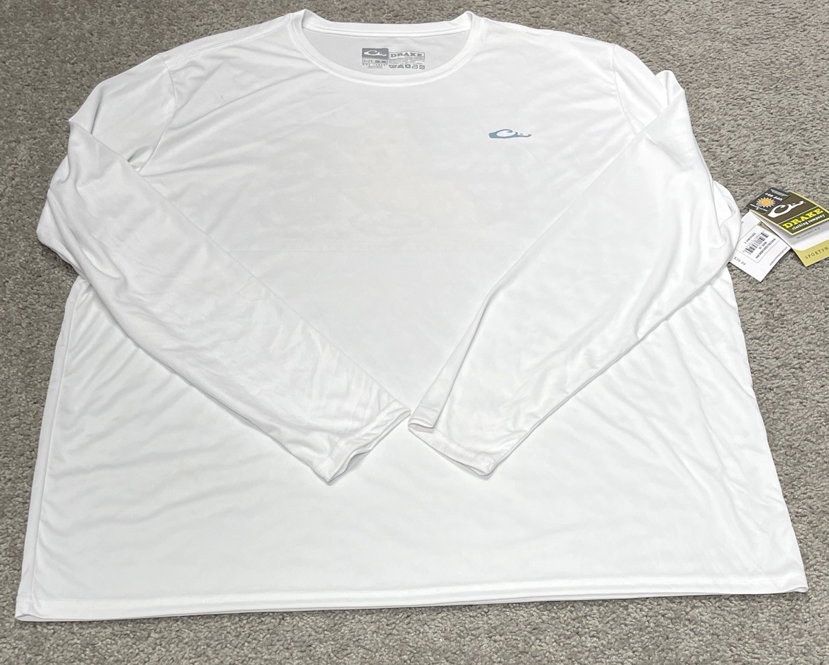 Drake Waterfowl Icon Americana Performance Crew Long Sleeve Shirt Size 2XL Dog gallery