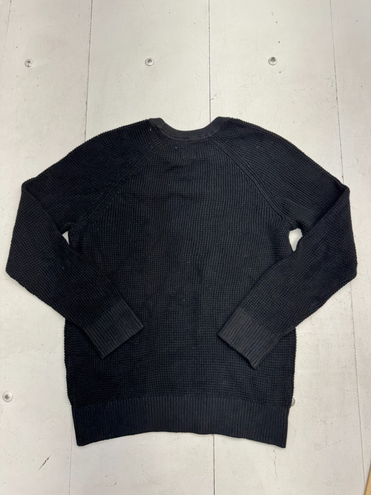 Gap Black Waffle Knit Long Sleeve Pullover Henley T Shirt Mens Size Small New gallery