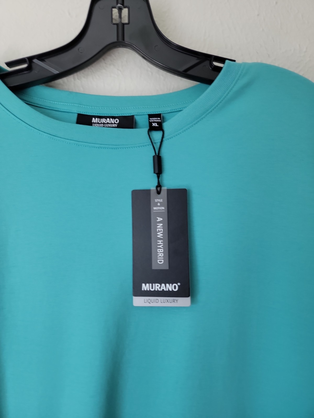 Murano Liquid Luxury Hybrid T Shirt Mens XL Aqua Blue gallery