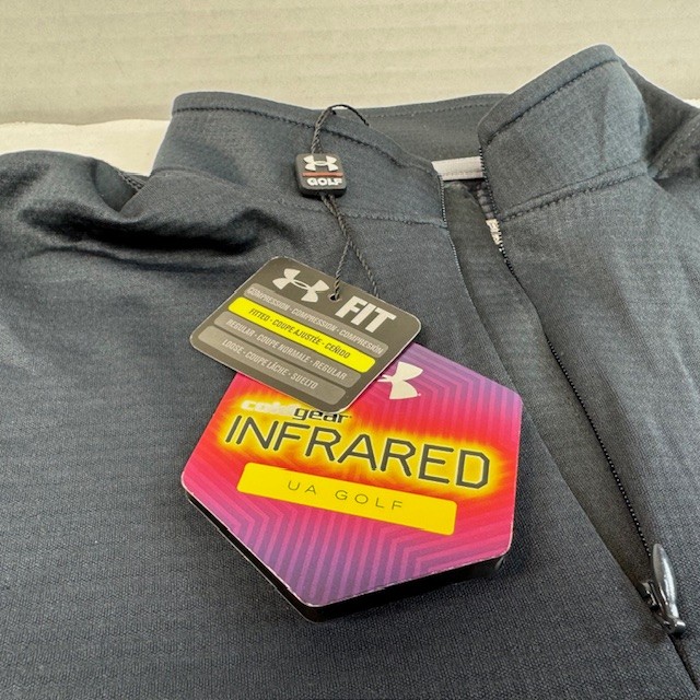 Under Armour Men’s 1/4 Zip, CGI Grid, Mock Golf, Base Layer, (Size: S) Anthracit