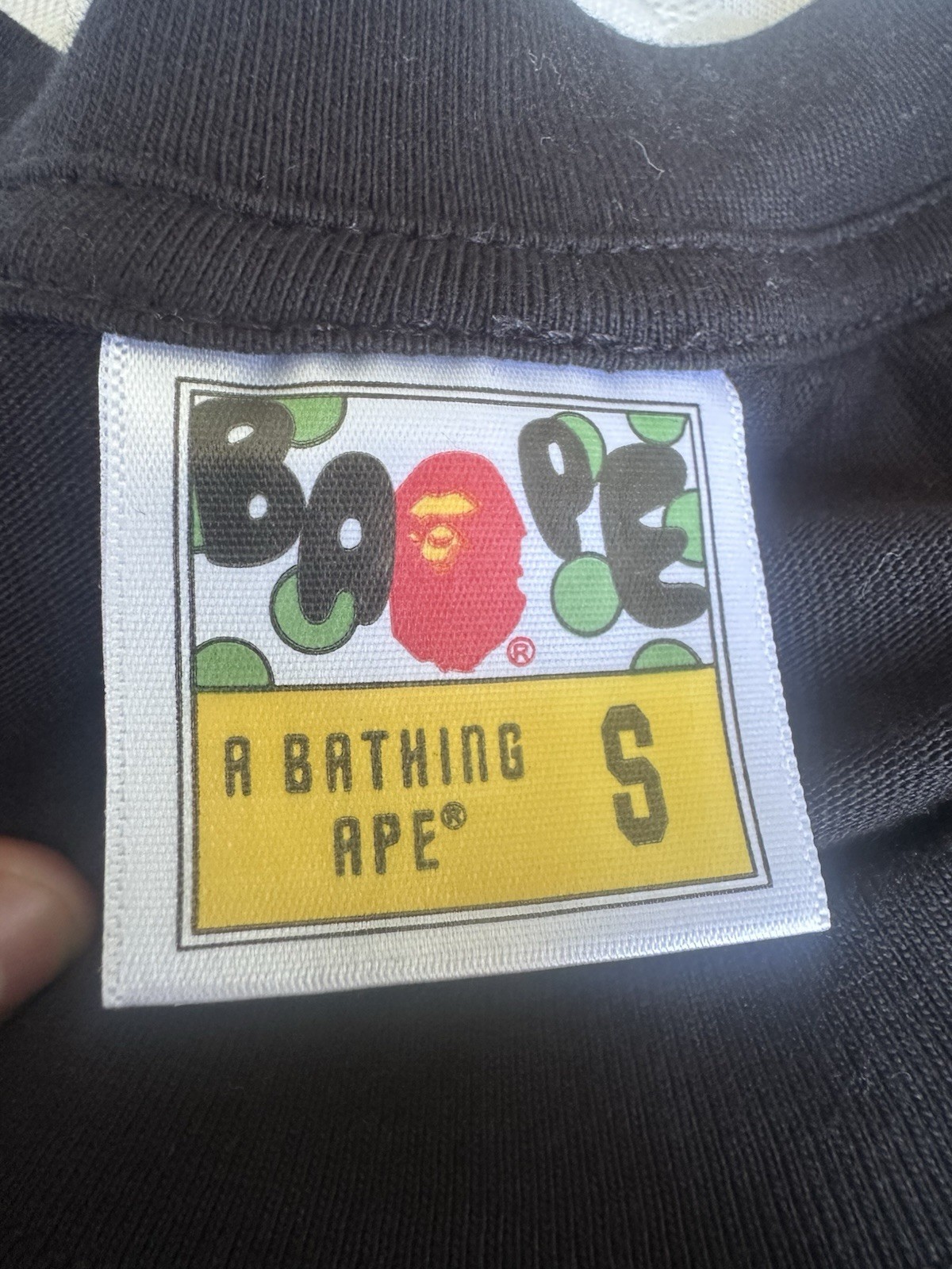 A Bathing Ape BAPE Big Ape Head Short Sleeve Crew Neck T-Shirt Black (Size S) gallery