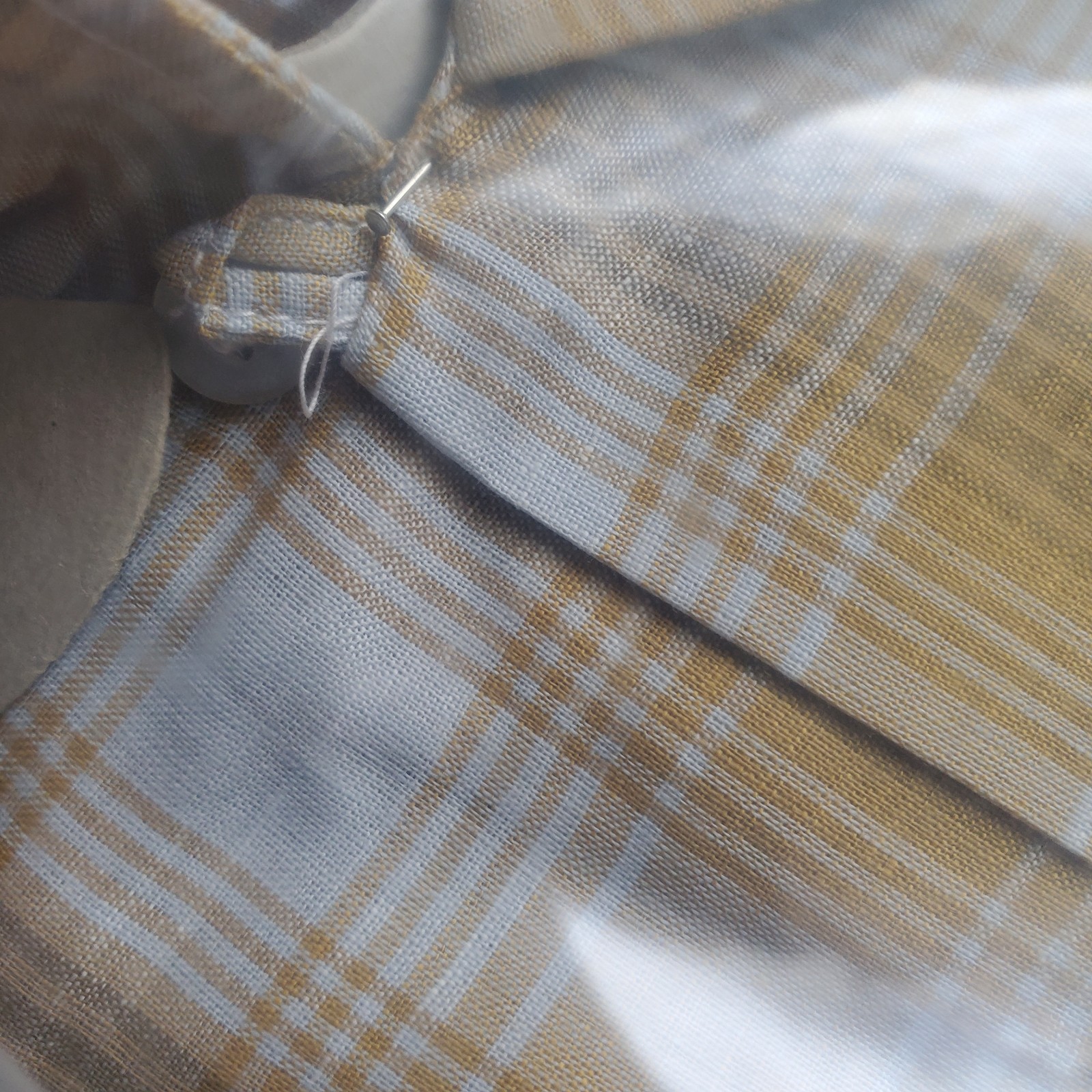 Vtg 50s Loop Collar Short Sleeve Camp Shirt Men M Plaid SANFORIZED NOS Old Stock gallery