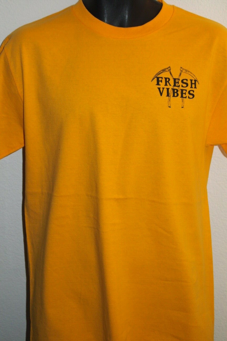 NWOT FRESH VIBES THE REAPER GOOD FRIENDS CLASSIC LOGO GRAPHIC TSHIRT SIZE MENS M gallery