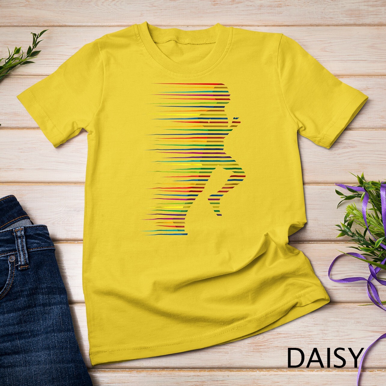 Running T-Shirt Jogging Gym Marathon Abstract Cool Art Tee Unisex T-shirt gallery