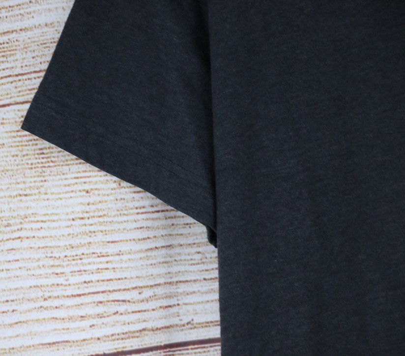 Mens XL Charcoal Gray Fitted Crew Neck T-Shirt Basic Casual Cotton Blend Tee gallery