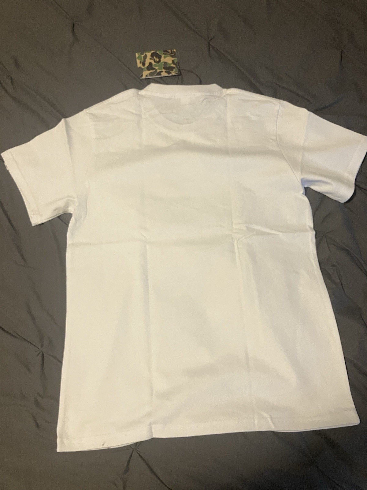 A Bathing Ape BAPE White Ape Head Graphic Logo Cotton Crew Neck Tee Men's M gallery