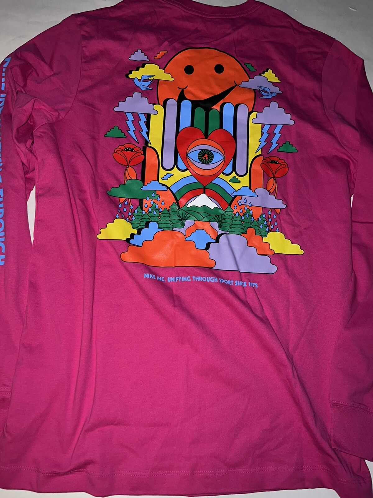 NWT Nike Peace Pack 1 HBR Long-Sleeve Men's Pink T Shirt Sz S & M $40 DX1053 gallery
