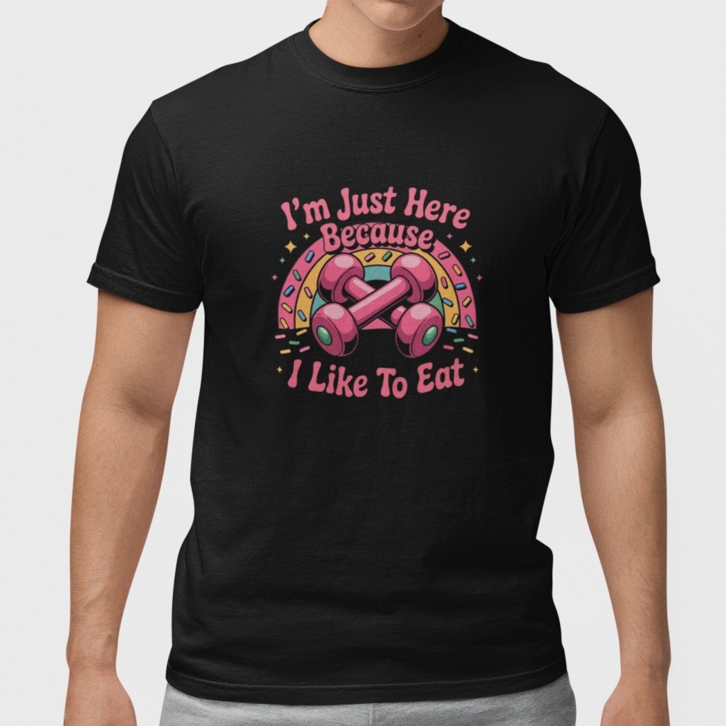 Funny Workout Shirt Gym Lover Tee Foodie Humor I Like To Eat Graphic T-Shirt gallery