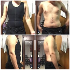 Men Slimming Body Shaper Vest Chest Compression Shirt to Hide Gynecomastia Moobs