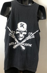 VTG.90’s SKELETON KREW Crossed Middle Finger Sega Mega ￼sleeveless Muscle Men L
