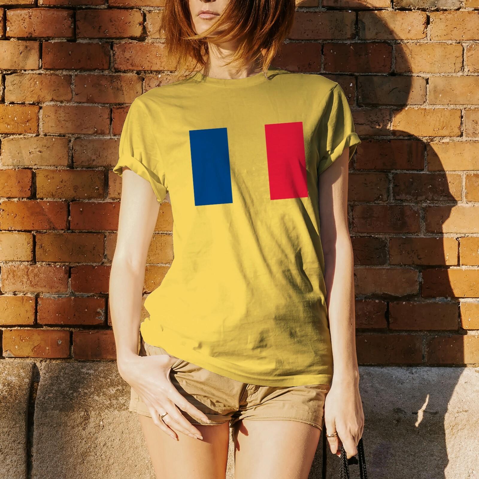 Romania European Flag Basic Cotton T-Shirt - Daisy gallery