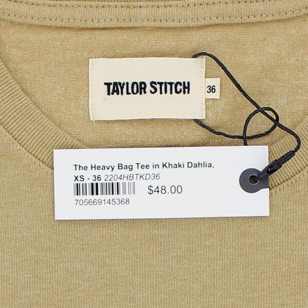Taylor Stitch Shirt, Men's The Heavy Bag Tee with Pocket Design MSRP: $68 gallery