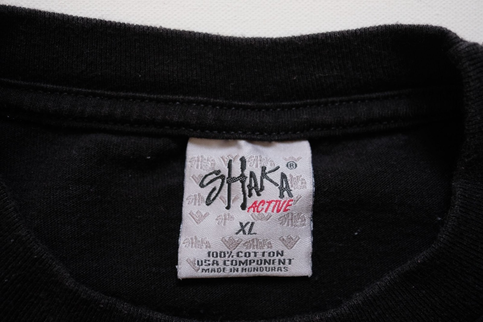 VTG Y2K 90s BIBLE LOVE NONE ABOVE GOD SHAKA GRAPHIC COTTON BLACK T SHIRT SZ XL gallery