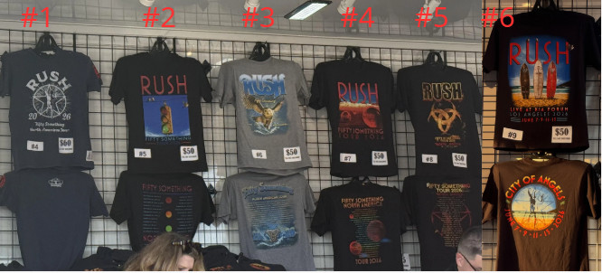 RUSH Band T Shirt Fifty Something North American Tour 2026 Reprint gallery