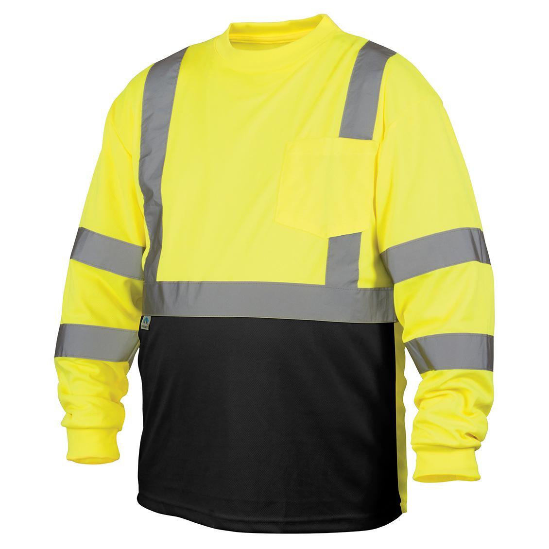 HI VIS ANSI CLASS 3 REFLECTIVE LONG SLEEVE ROAD WORK VISIBILITY SAFETY T SHIRT gallery