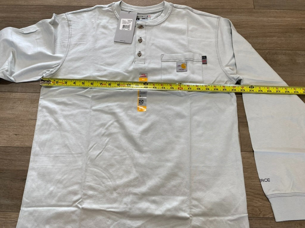 Carhartt Force FR Mens M Gale Gray Flame Resistant Long Sleeve Cat2 Pocket gallery