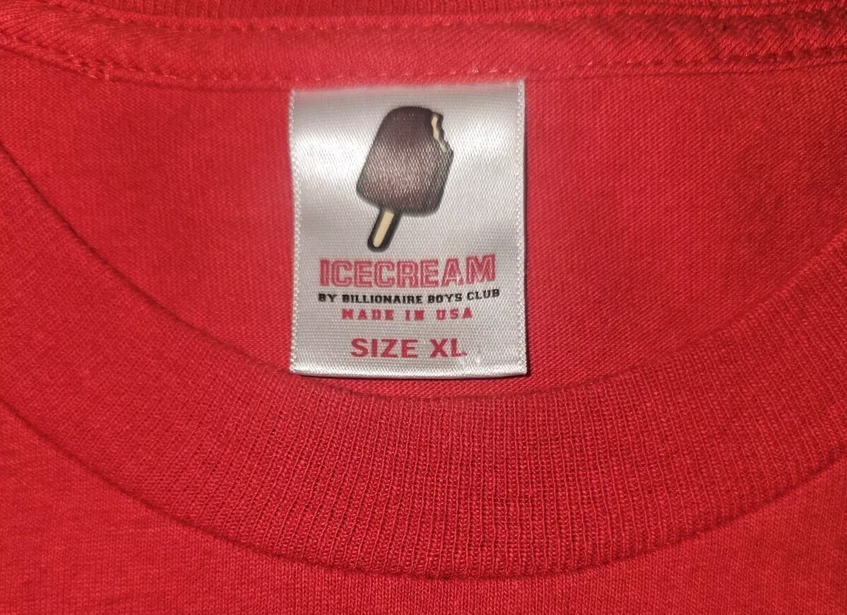 Vintage BBC Billionaire Boys Club Icecream Graphic Shirt XL Skate Y2K Red USA gallery
